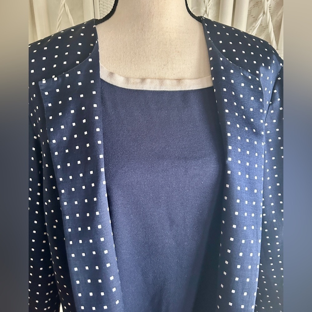 Pendleton Silk Blend Polka Dot Jacket Midnight Bl… - image 5